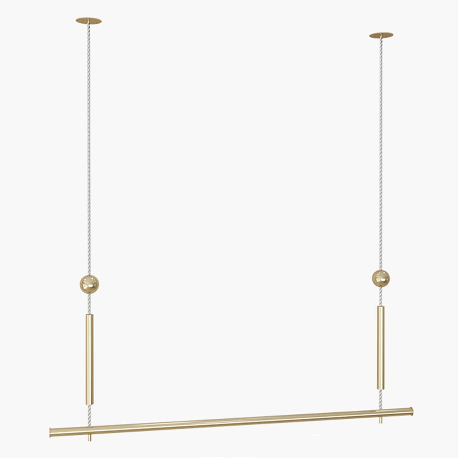 YNBSHGAA Modern Clothes Retail Garment Racks, Clothing Store Hanger Storage Shelves Clothes Organizer, Creative Adjustable Dress Hanging Rod Wedding Clothing Rack, Bathroom Organi,Gold-150CM style 1