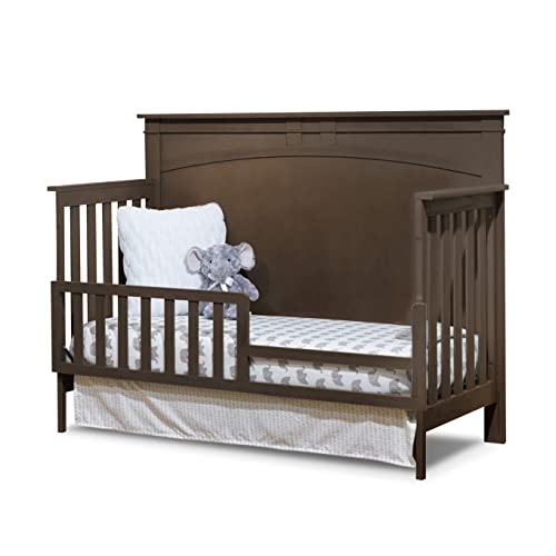 Image of Sorelle Furniture Toddler and Full-Size Bed Rails, Wood Bed Rail & Crib Conversion Kit, Converts Crib to Toddler or Full Bed, # 136 - Chocolate
