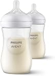Philips Avent Natural Baby Bottles with Natural Response Nipples (Medium Flow, Flow 3), 9oz, 2-pack, SCY903/02