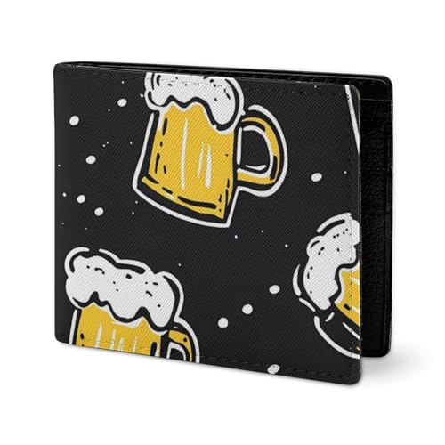 Beer Coin Purse PU Leather Bifold Wallet Small Change Purse Pouch Front Pocket Wallets2