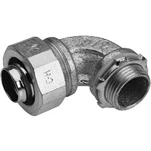 CROUSE HINDS LT15090 Size: 1-1/2IN, 90° Angle Male, Connector, LIQUIDTIGHT Flexible Metallic Conduit Fitting