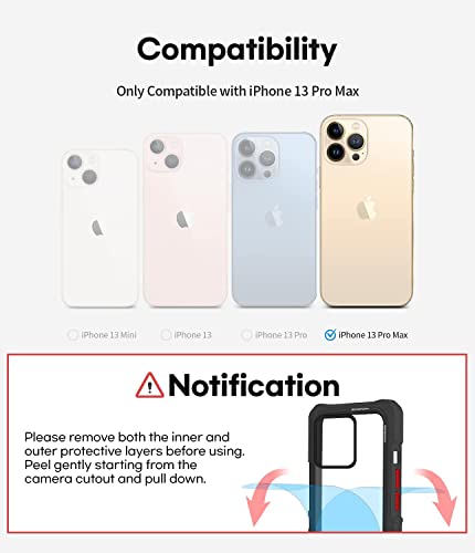 Goospery Z Bumper Crossbody Compatible With Iphone 13 Pro Max Case [Strap Included] Shock Absorbing Dual Layer Structure Tpu Edge Crystal Clear Pc Cover With Shoulder Strap Outdoor Design - Black #TOP5