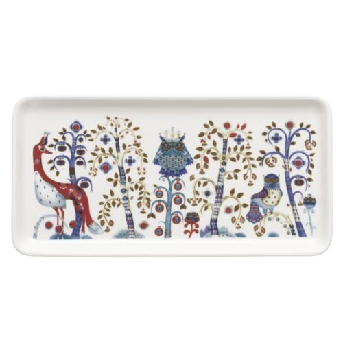 Iittala Taika Rechteckiger Teller in Weiß – aus Porzellan, Maße: Länge 24,3 cm, Breite 12,2 cm, Höhe 1,9 cm, 1070930