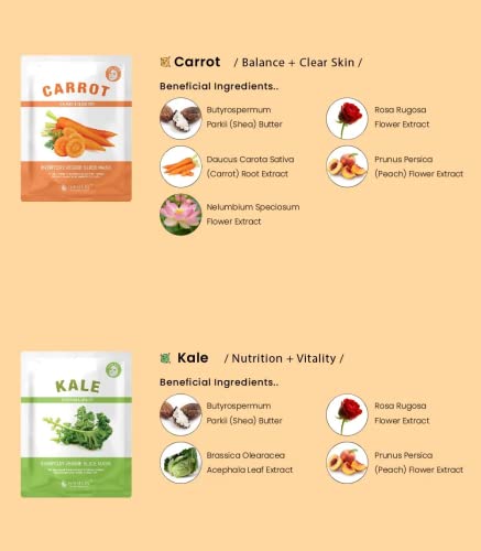 Naisture 15 Min Nourish Me Skin Care Kit - 10 Combo Pack Facial Sheet Mask Set For Skin Superfood Special Care Essence Skincare Home Spa Treatment For Women Men #TOP4