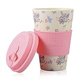 BAMBOO PANDA Reusable Travel Coffee Mug with Lid – Sustainable & Eco-Friendly Bamboo Fiber Coffee...