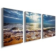 Wall Art Size - The canvas wall art poster is 16"x12" (40cmx30cm), total of 3 Painting Panels. Full Set - Our room decor make for a great bathroom wall art set or supply the perfect home decor for bedrooms, living rooms, dens, kitchen or offices! The...