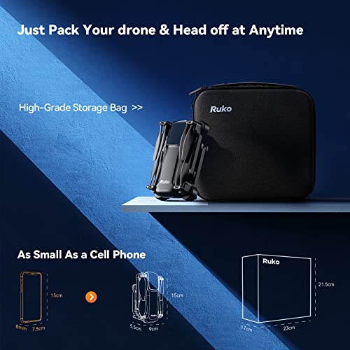 Ruko U11S Drones With Camera For Adults 4K, 40 Mins Flight Time, Foldable Fpv Gps Drones For Beginners With Live Video, Follow Me, Auto Return Home, Encircling Flight(2 Batteries And Carrying Case) #TOP6