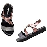 POPCORN Girls Fashion Black Sandals - Lightweight with Cushioned Support, Durable Construction | Ideal for Stylish and Comfortable Wear | 2 UK