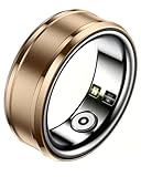 feifuns Smart Ring, Wearable Fitness Tracker with Multiple Sport Modes, Sleep Tracking - Heart Rate - Blood Oxygen - Temperature Trends - IP68 Waterproof (Gold, 10#)