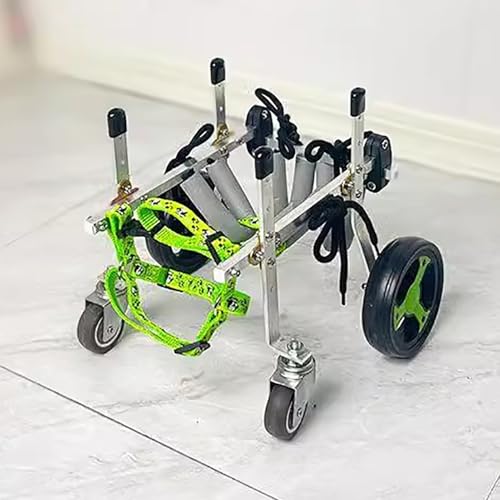 Aide à la mobilité pour chien handicapé - Fauteuil roulant 4 roues ajustable