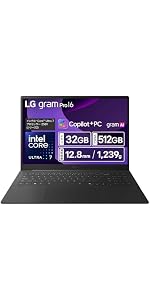 Amazon.co.jp: 【超薄型軽量×16インチ】 LG gram Pro 16/1239g/12.8mm