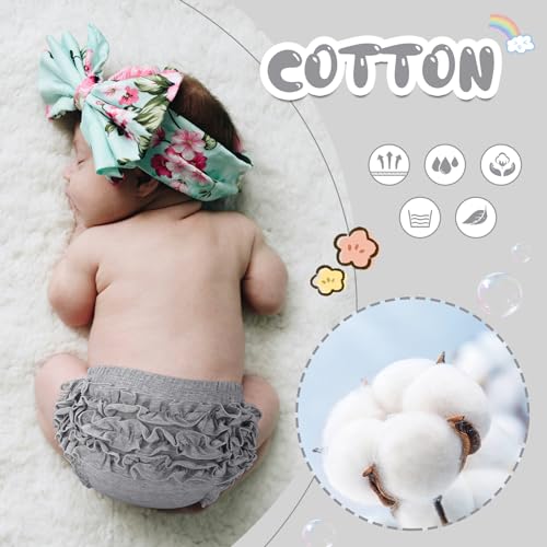 image for Durio Baby Bloomers for Toddler Girls Ruffle Diaper Covers for Girls C