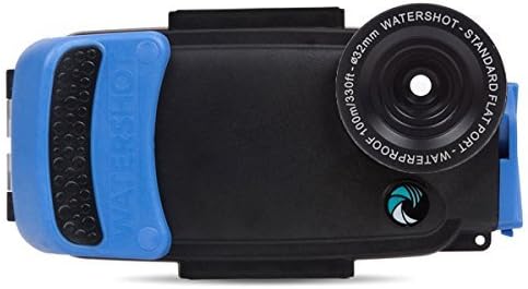 Watershot PRO Underwater Smart Phone Camera Housing for iPhone 6 Plus & 6s Plus (Black/Snorkel Blue) (flat lens only)