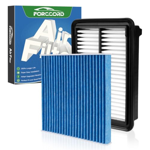 Image of Cabin & Engine Air Filter Kit for Honda CR-V CRV 2023-2026 (2.0L Hybrid) | for Honda Accord 2023-2026 (2.0L Hybrid), Replace #CF11182 172206MAJ01, Air Filter Combo Replacement Car Accessories