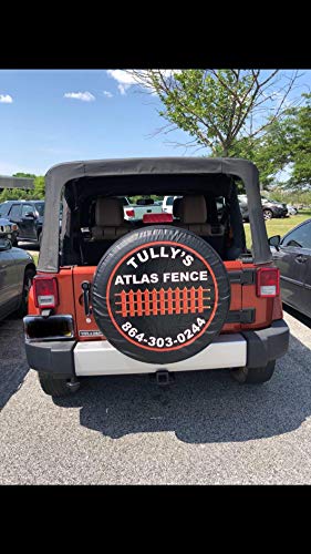 BCP Black Color PU Leather Spare Tire Cover (Fit 31-33 inches)