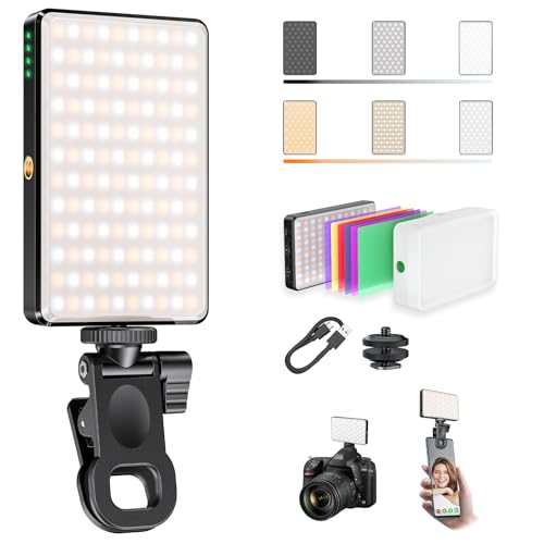 Lampe photographique LED rechargeable 3000 mAh avec intensité variable et filtres