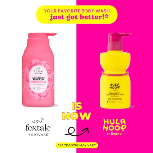 Image of Hula Hoop Brightening Body Wash | Lactic Acid & Niacinamide | Reduces tan from 1st wash | Brightens & Evens Out Skin Tone | Floral Sakura Scent| For Men & Women | 250ml