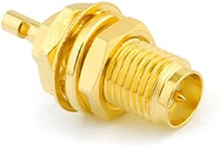 5pcs Rf Wire Coaxial Cable Terminal Copper Alloy Connector Rp-SMA Female Bulkhead Solder for 1.13mm Ships from USA