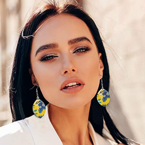 Otvee Drop Earrings For Women Teen Girls Tropical Monstera Palm Leaves Dangle Earrings Silver Plated Brass Earrings #TOP5