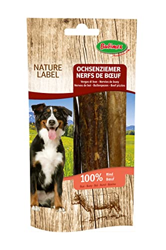 BUBIMEX - Rindernerven – Kausnacks für Hunde – 100% natürliche Premium-Qualität – proteinreiche und fettarme Sehnen – 3 Einheiten – 70 g