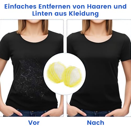 Wiederverwendbare Fusselbälle Waschmaschine, 12 Stück Fusselbälle Waschmaschine, Fusselfänger Bälle Haarfänger gegen Tierhaare & Flusen,Katzenhaarentferner & Hundehaarentferner für die Waschmaschine