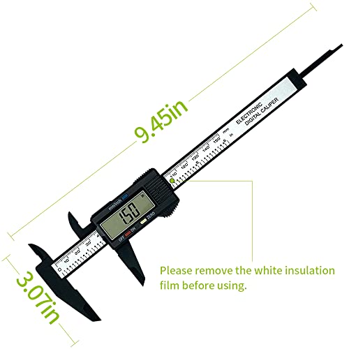 VIECAM 0-6 Inches Digital Caliper with Large LCD Screen and Auto-Off Feature | Inch & Metric Conversion Measuring Tool, Perfect for Household/DIY Measurement - Thumbnail 2