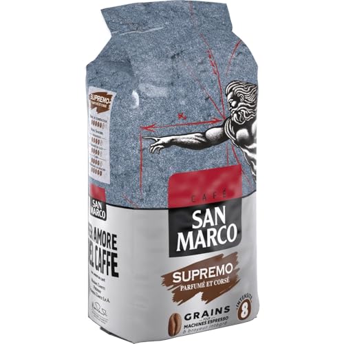 SAN MARCO – Café en Grains Intense et Aromatique, Teneur Corsée...