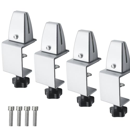 TOOSOAR 4 Piezas Escritorio Divisor Abrazadera,para Pantalla, Pantalla Abrazadera Oficina Escritorio para Centros De Llamadas De Estudiantes Oficinas(Plata)