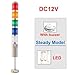 LGP-205/505 5 Layers 12V 24V 110V 220V Industrial Tower Signal Stable Warning Light Flash Indicator Light LED(Steady and Sound 12V)