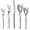 Silverware Set for 8, Briout 40 Piece Flatware Cutlery Set Stainless Steel Luxury Square Tableware Thick Knife Fork Spoon for Home Kitchen Restaurant Wedding, Mirror Polished, Dishwasher safe Silverware Set for 8, Briout 40 Piece Flatware Cutlery Set Stainless Steel Luxury Square Tableware Thick Knife Fork Spoon for Home Kitchen Restaurant Wedding, Mirror Polished, Dishwasher safe