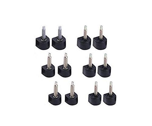 6 Pairs Black Durable U-shape Heel Tips Replacement High Heel Caps Protectors Shoe Repair Tip Taps Shoes Dowels Lifts Replacement for Women Non-slip (8mm, Thick Pins-3mm)2