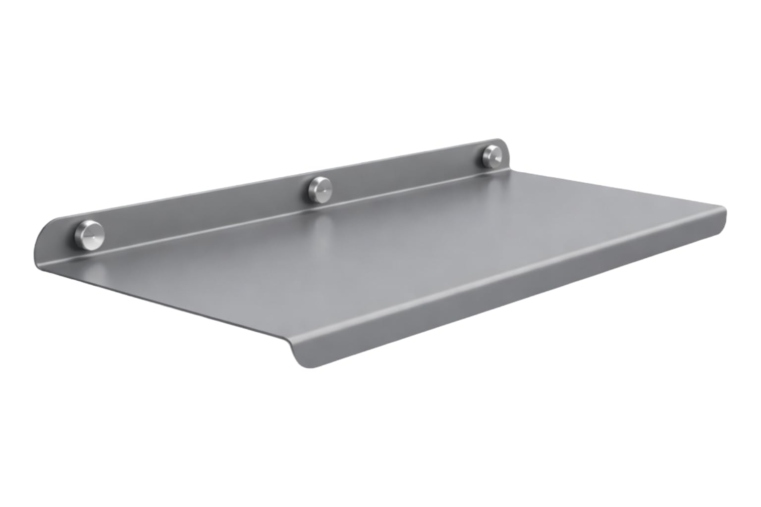 OrganizeMee Grey Metal Floating Wall Shelves – Long Wall Mounted Shelf for Living Room Decor, Bedroom & Home Walls | Modern Design Rack for Books, Plants, Showpieces & Organizer Use |Grey |17" Long 4