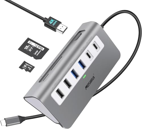 Concentrateur USB en aluminium brossé et connecteurs renforcés durables