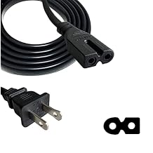 HimaPro 6 feet 110V AC Power Cord2 Prong Compatible with Brother, Singer, Baby-Lock, Viking, Pfaff, and Many Other Sewing Machines & Electronic Device