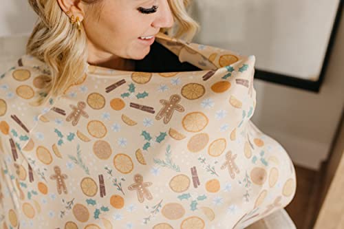Image of Copper Pearl Nursing Cover for Breastfeeding - Multi-Use Baby Car Seat Cover, Stroller Cover & Breast Feeding Cover Up for Women, Stretchy Breathable High Quality Cover for Boy or Girl, Cider
