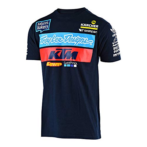 2019 Troy Lee Designs Men's KTM Team Shirts,Medium,Navy