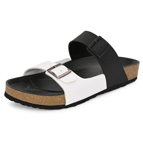 Image of Centrino Men's Berkin-Style Slip-On Sandals | Open Toe Design | Soft PU Footbed | Lightweight & Comfortable | Arch Support | On-Grip Sole | Casual Outdoor Wear (9209)