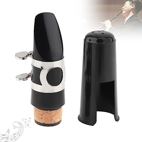 OriGlam Bb Clarinet Mouthpiece with Ligature Cap Reed for Wind Instrument Parts, Traditional Bb Clarinet Mouthpiece Kit Professional Clarinet Mouthpiece for Clarinets