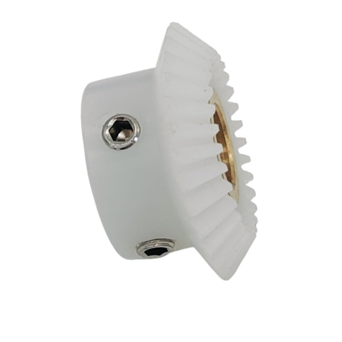 Cylindrical Drive 1pcs POM Bevel Gear 1:2 Transmission Miter Gear Copper Sleeve Bore 1 Module 20T 40 Teeth 90 Degrees Meshing Angle Conical Pinion Rack Machinery(40 Teeth 12mm bore)