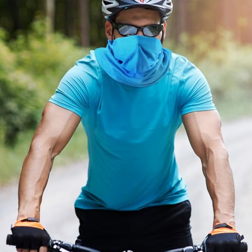 Image of Bonuci 100 Pcs Neck Gaiter Bulk Seamless Neck Gaiter Face Coverings Breathable Elastic Headwear Bandana for Women Men