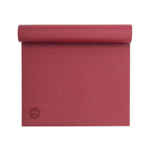 YOGATERIA Tapete Yoga Mat PVC Ecológico Colchonete Yoga Antiderrapante Asana para Pilates Fitness Ginástica e Academia 4.5 mm x 183 x 60 cm (Bordô)