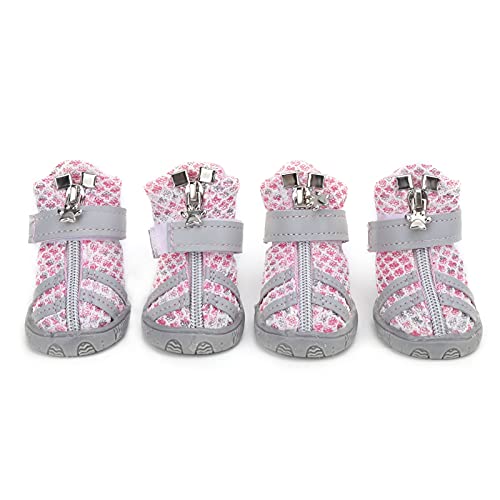 Sapatos Pequenos de Cachorro, Sapatos de Cachorro 4pcs para Pequenos Cães Grandes Grandes Malha Ao A