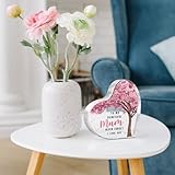 Gleevara Gifts for Mum, Christmas Exquisite Gifts for Mum from Daughter Son - Heart-Shaped Plaque Desk Decor, Mum Birthday Gifts, Unique Mummy Presents Idea - Image 7