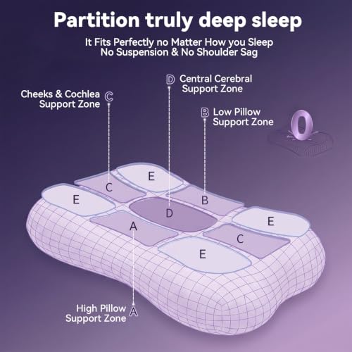 Dayme Cooling Cervical Neck Pillow – Contour Memory Foam Pillow, Champagne - image 4