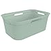 Rotho Brisen Cestino Lavanderia con 4 Maniglie, Plastica (PP) senza BPA, Turchese, 40 L, 59.6 x 39.6 x 23.2 cm