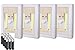 Battery (Included) Operated Adjustable Brightness LED Night Lights, 200 Lumen Cordless COB LED Light Switch, Wall Wireless Mount Under Cabinet, Tap Light, Shelf, Closet, Garage, Kitech & RV (4-Pack)