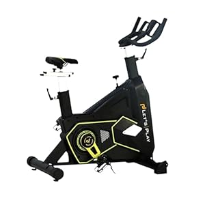 LET’S PLAY SB-016 Commercial Spin Bike Exercise Cycle for Home Gym Fitness Workout Cardio Training, 25 KG Flywheel, 50 Level Adjustable Resistance, Silent Belt Drive, Heart Rate Sensor, 150KG User Weight Support [1 Year Warranty]