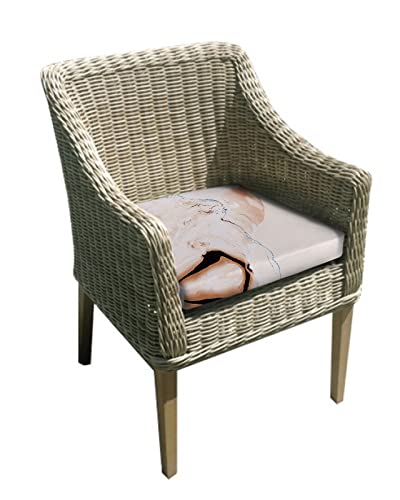 Marble Outdoor Waterproof Cushion Chair Cover Set Of, 2 Abstract Contemporary Ombre Art Decor Patio Furniture Sofa Couch Seat Cushions Protector Slipcover With Ties, 20''X18''X4'' #TOP1