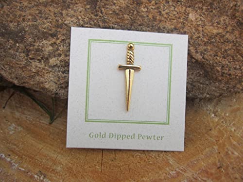 Jim Clift Design Dagger Gold Lapel Pin - 50 Count - Thumbnail 5