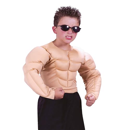Disfraz Camiseta Músculos Infantil Talla S miniatura 1